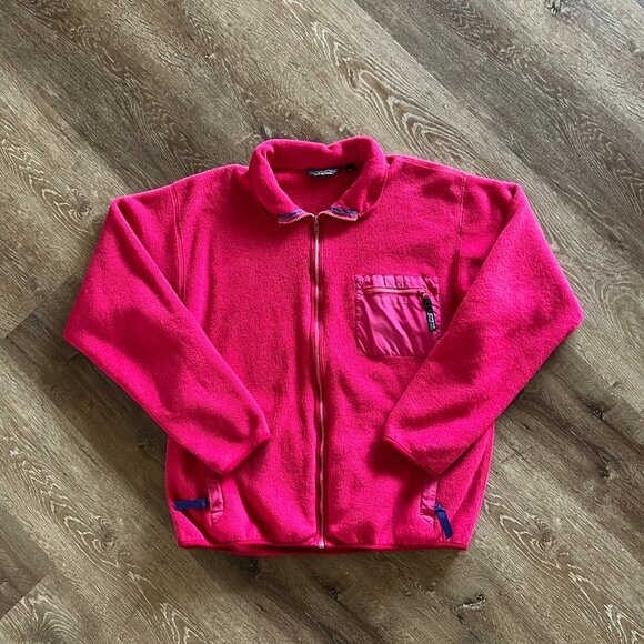 Patagonia Sweaters - Vintage 90s/80s Patagonia Made In USA Pink Fleece Size Large